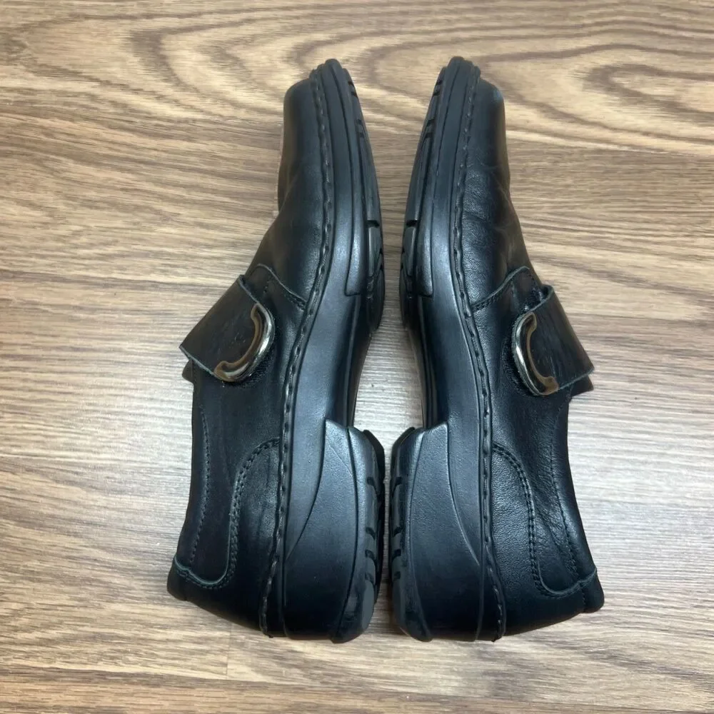 JOSEF SEIBEL 'Theresa' Black Leather Monk Strap Oxfords EUR 41 | US 10‎
